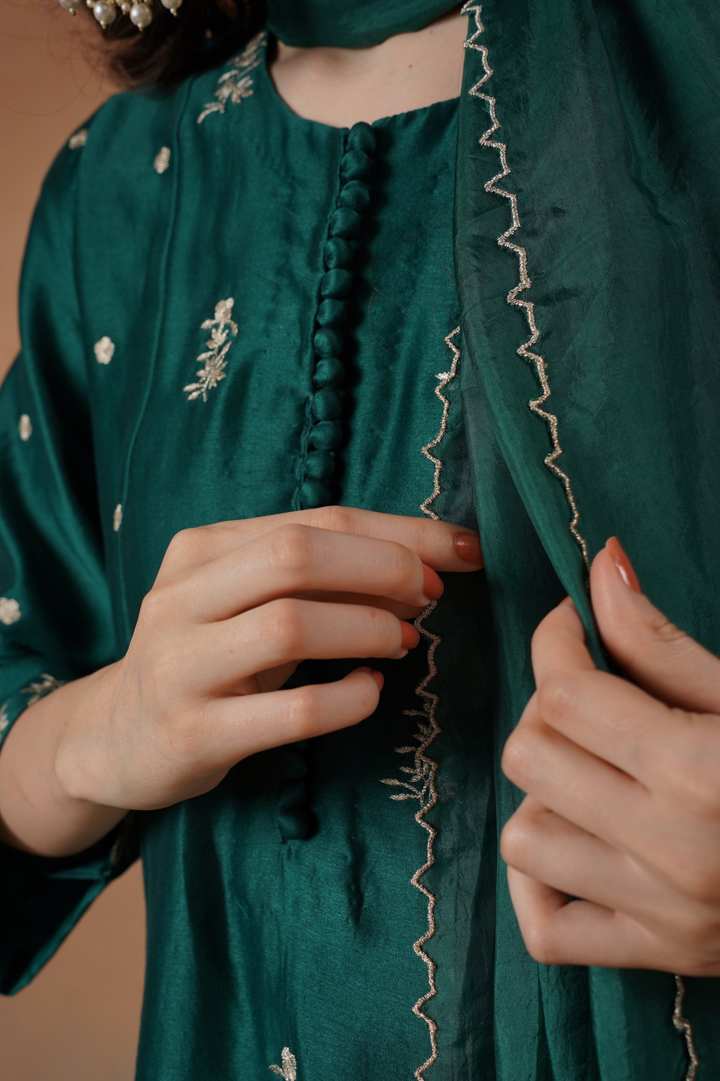 Emerald Embroidered Suit