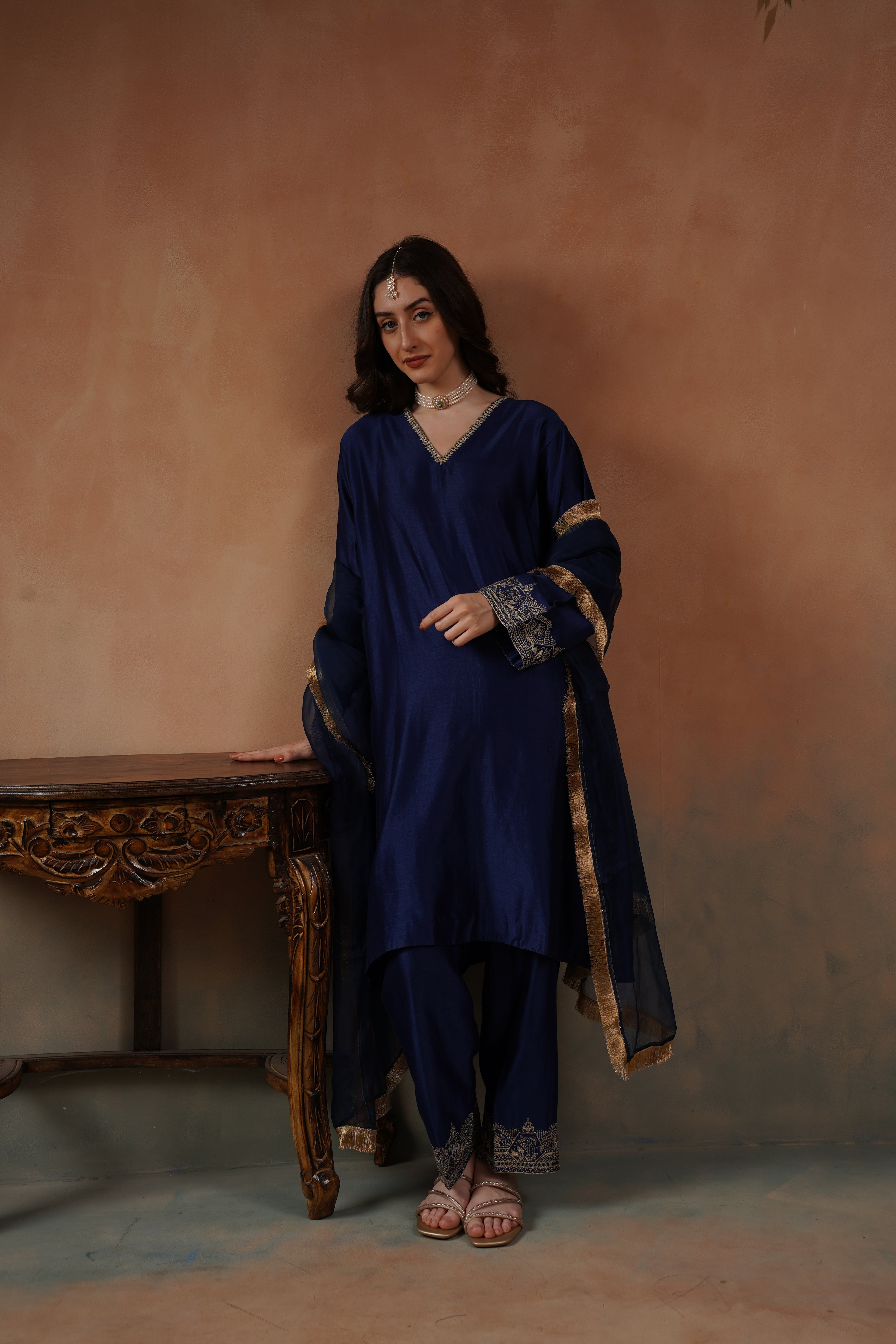 Navy Blue Suit Set