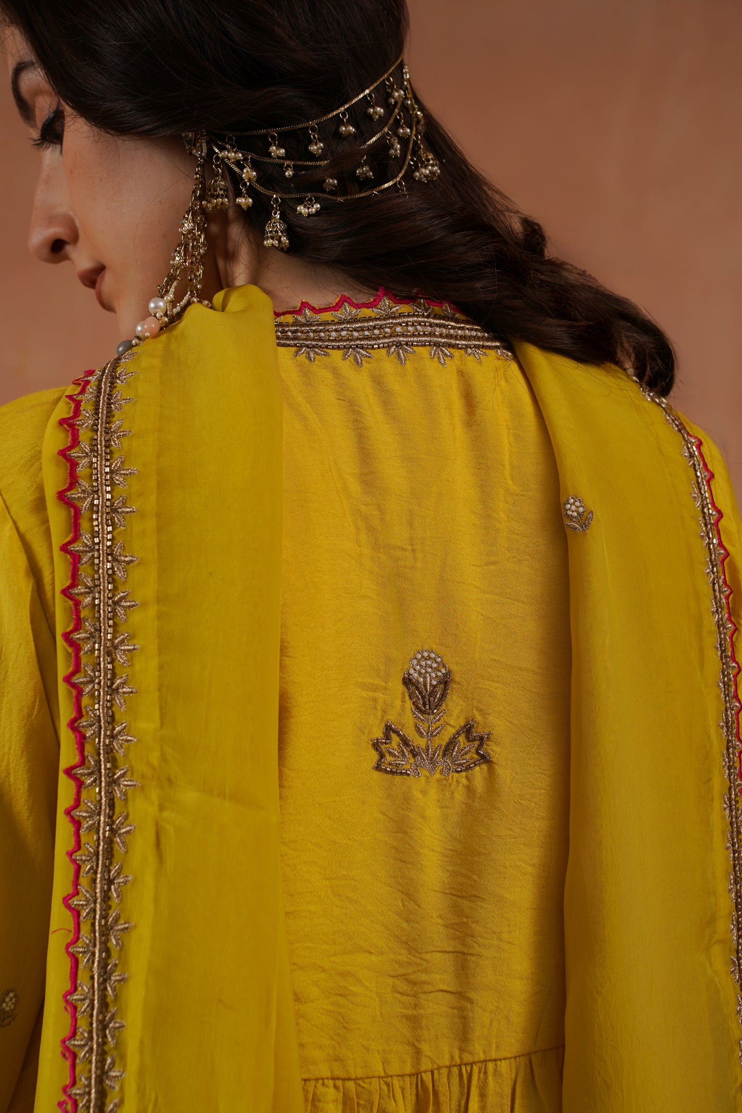 Yellow Embroidered Suit