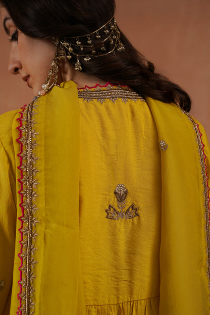 Yellow Embroidered Suit