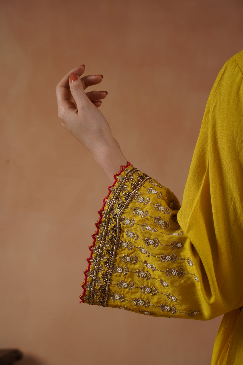 Yellow Embroidered Suit Set