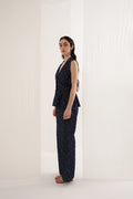 Denim Bloom Elastic Co-ord Set