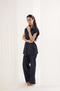 Denim Bloom Belted Co-ord Set