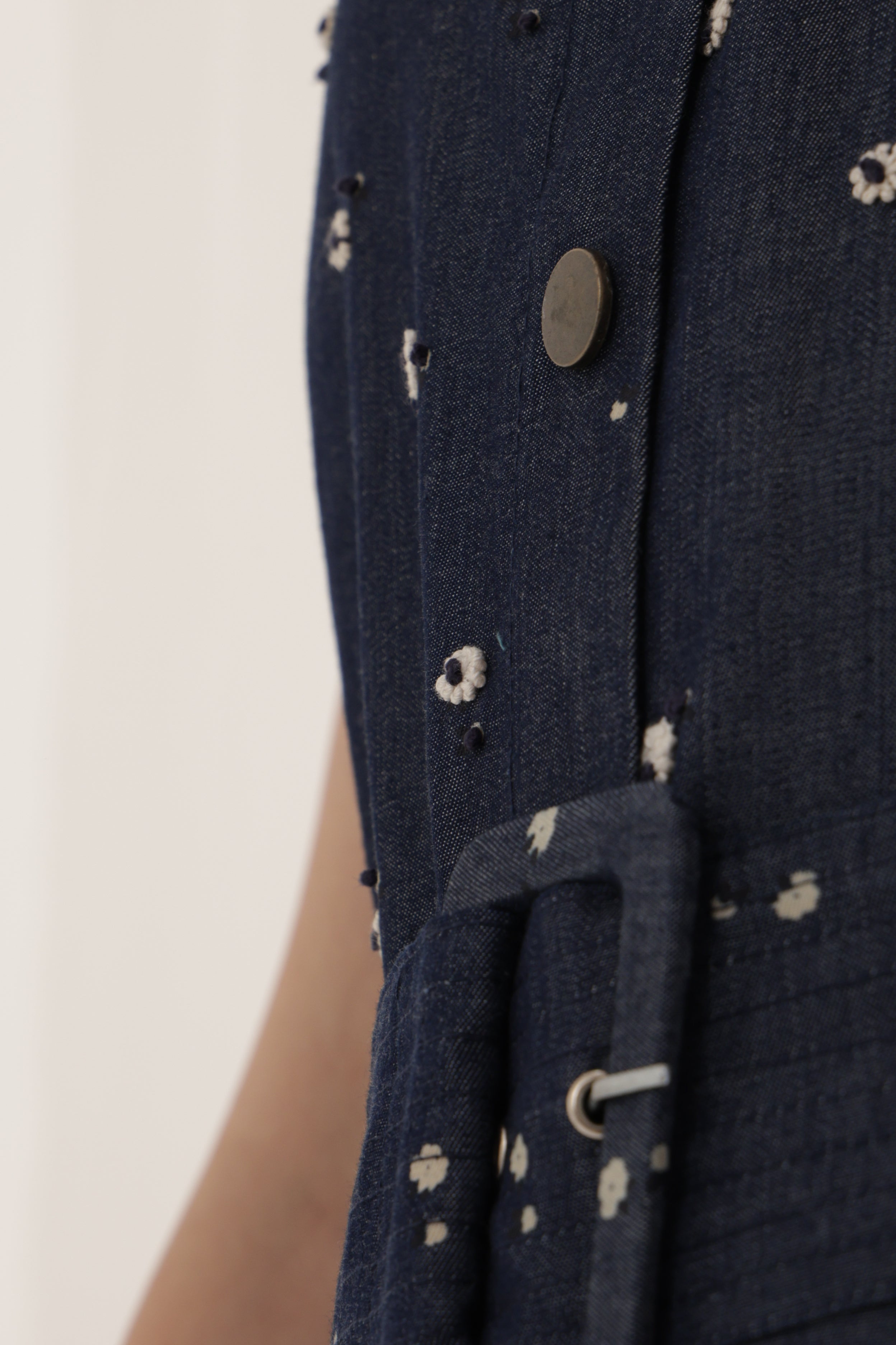 Denim Bloom Belted Co-ord Set
