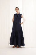 Blue Ruffle Bow Dress