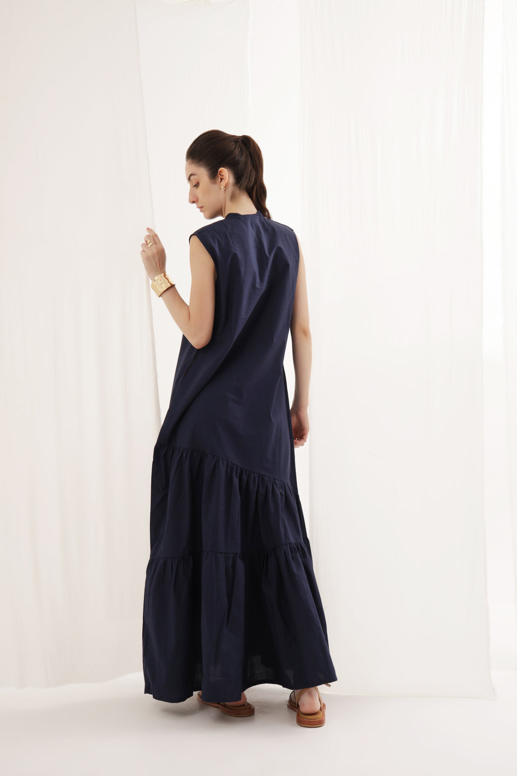 Blue Ruffle Bow Dress